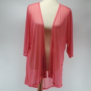 LulaRoe Pink Mesh Cardigan